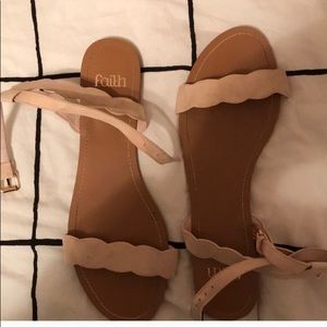 Scalloped sandals